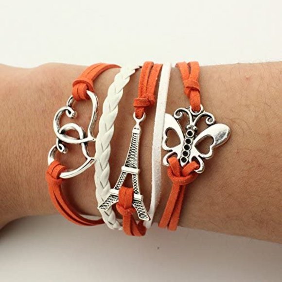 New Wholesale 16pcs Vintage Multilayer Multicolor Woven Leather Alloy Owl Braide main image 7